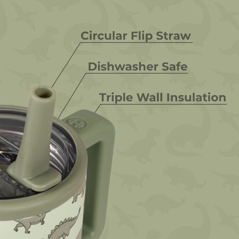 HydroJug Kids 20oz bottle with leak-proof lid keeps drinks secure during camp trips.