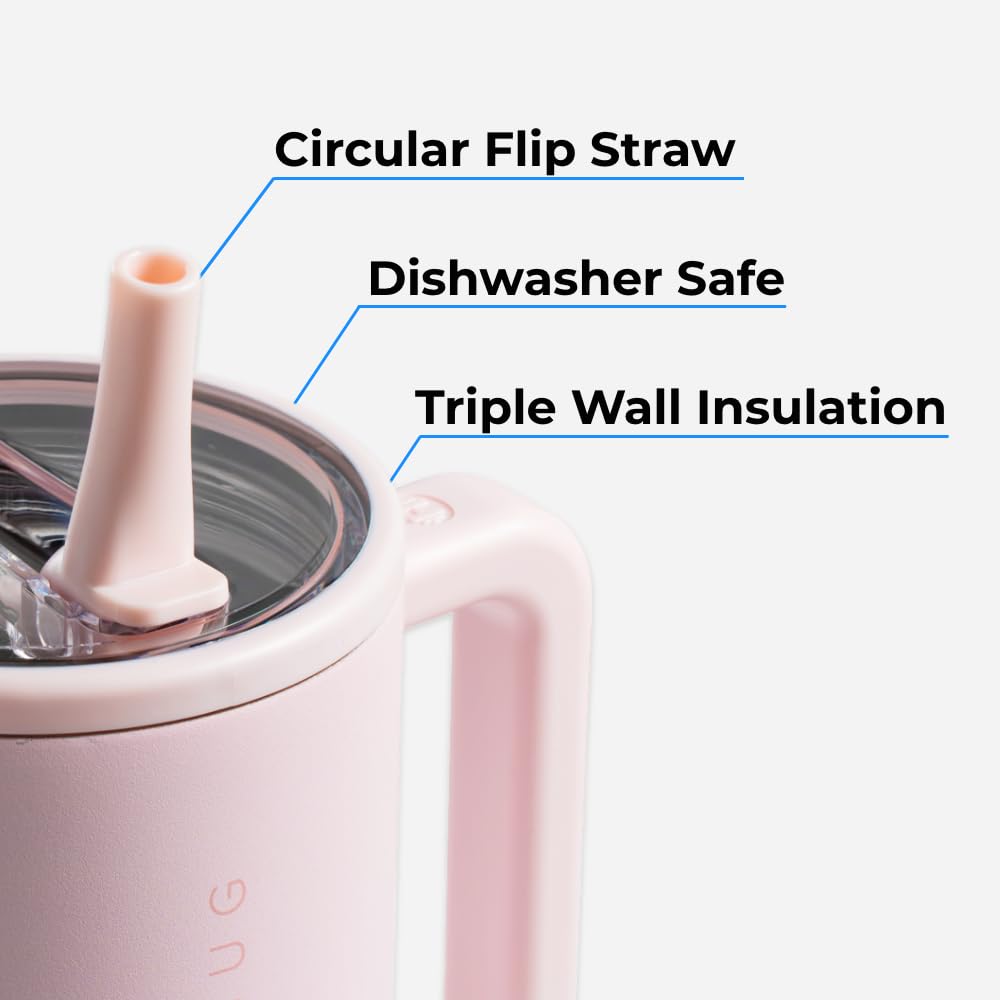 HydroJug Kids 20oz handle closeup with kid-friendly grip.