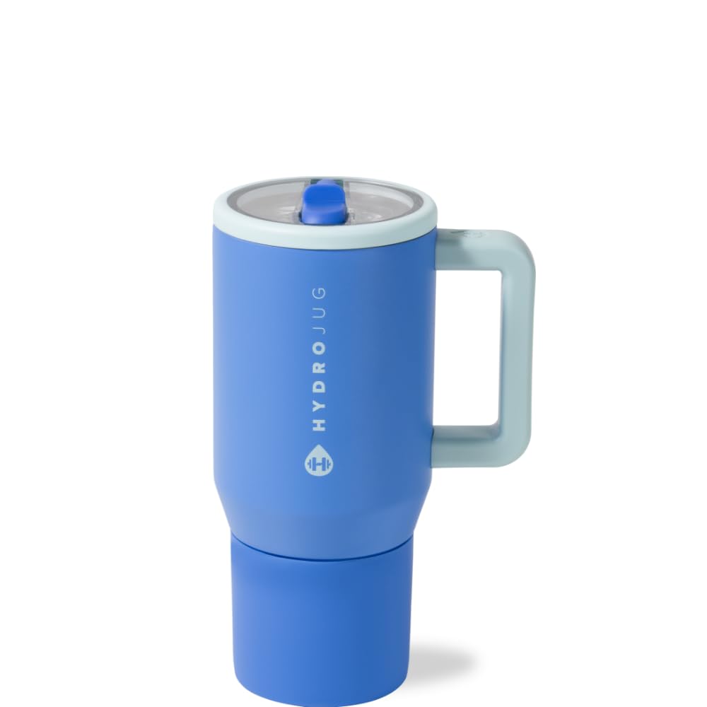 HydroJug Kids 20 oz flip lid close-up showing leak-free design for school use