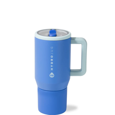 HydroJug Kids 20 oz flip lid close-up showing leak-free design for school use