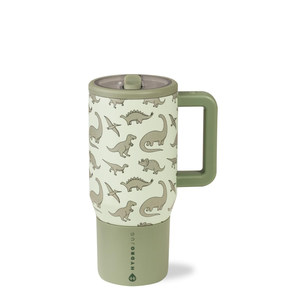 HydroJug Kids 20oz bottle with flip straw demonstrates a leak-proof design ideal for backpacks.