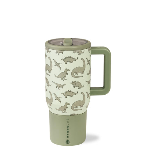 HydroJug Kids 20oz bottle with flip straw demonstrates a leak-proof design ideal for backpacks.