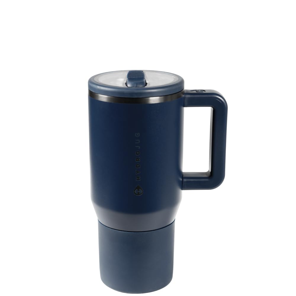 HydroJug Kids 20 oz insulated bottle, front view, flip straw for easy hydration