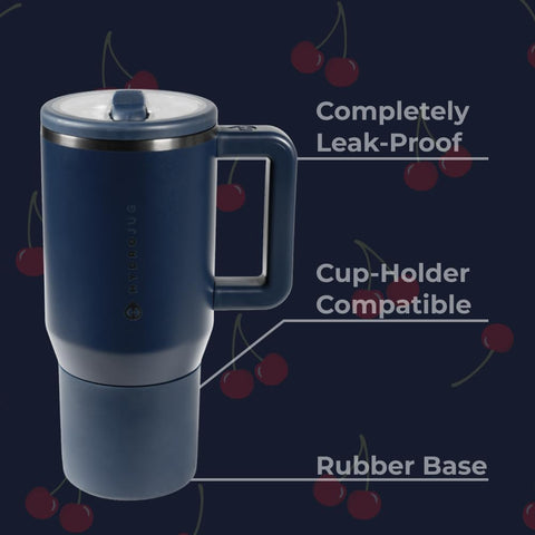 HydroJug Kids 20 oz side view with soft-touch handle for daily use