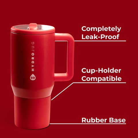 HydroJug Kids flip straw lid demonstrates easy drinking for active kids