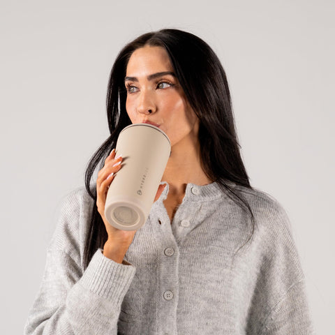 HydroJug reusable travel cup supports eco-friendly hydration on the go.