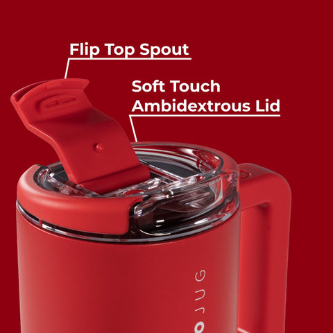 HydroJug slim-base fits most cup holders for easy travel.