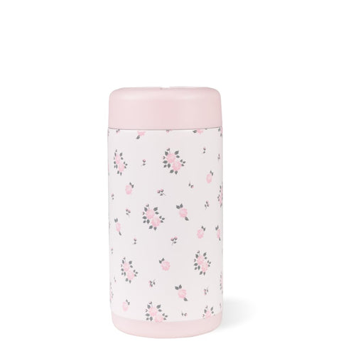 HydroJug Slim Can Cooler with twist lid for secure spill protection.