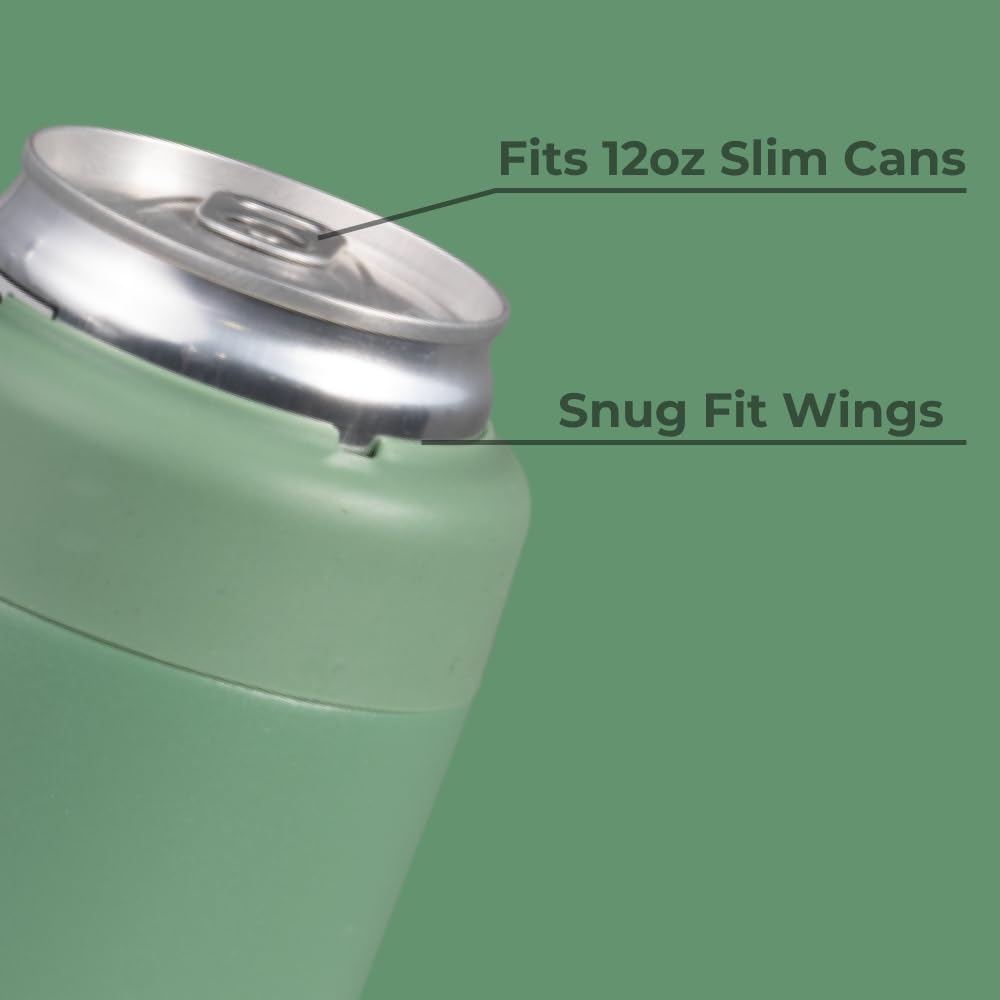 HydroJug Slim Can Cooler features a non-slip base for stable placement.