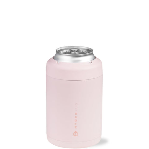 HydroJug Standard Can Cooler in Pink Sand keeps 12 oz cans cold and condensation-free