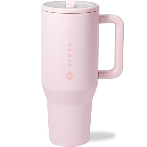 HydroJug Traveler 40oz bottle with handle keeps you hydrated on the go during commutes.