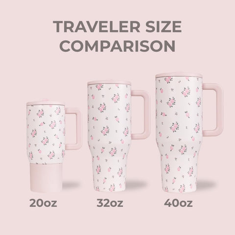 HydroJug Traveler stainless steel insulation keeps drinks hot or cold.
