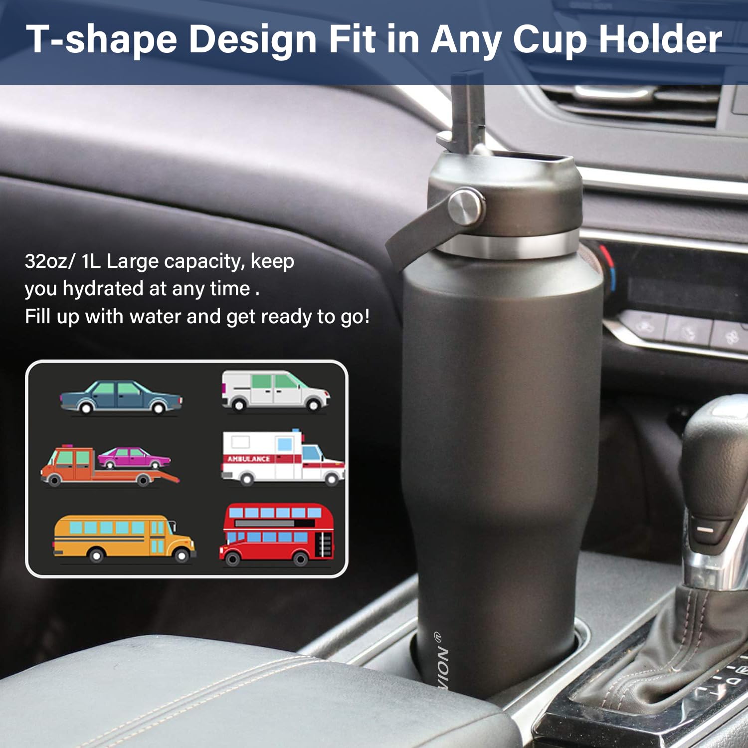 HYDROWION wide-mouth opening for easy ice filling and cleaning