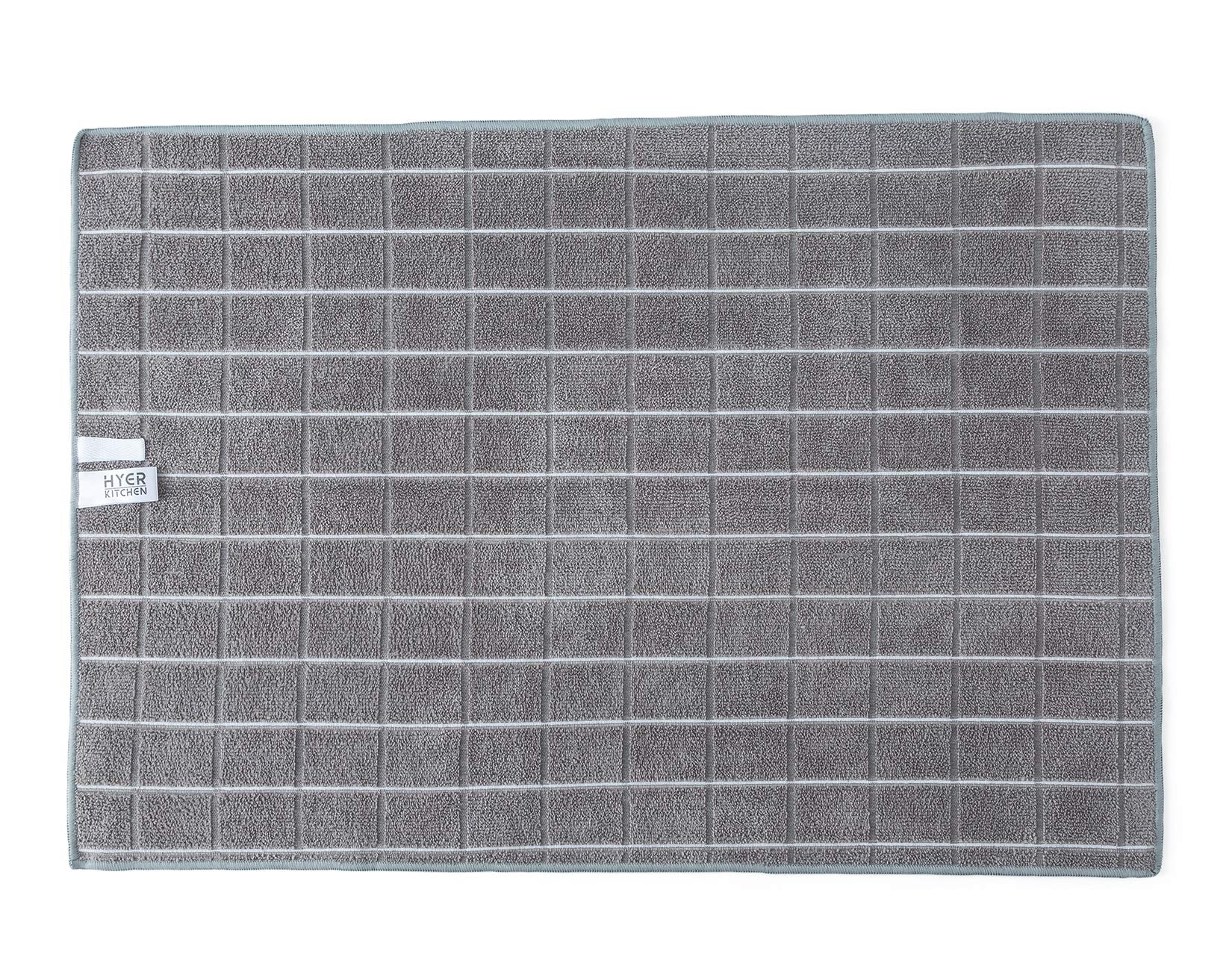 Hyer Kitchen oversized microfiber towels measuring 26 by 18 inches