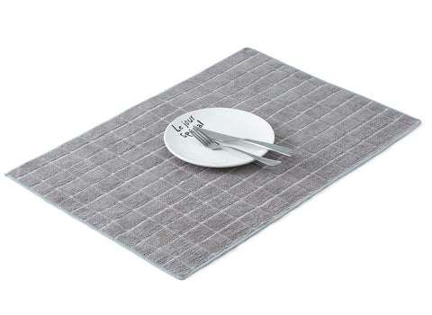 HYER KITCHEN lattice gray microfiber towels with durable stitching