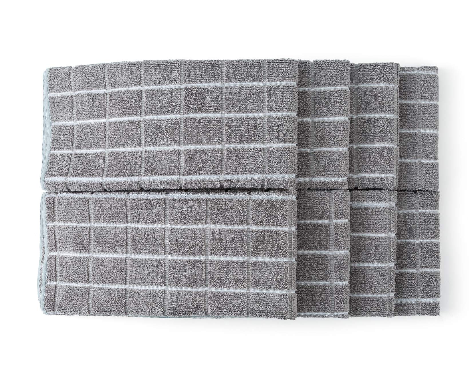 HYER KITCHEN lattice gray towels lint-free finish for clean surfaces