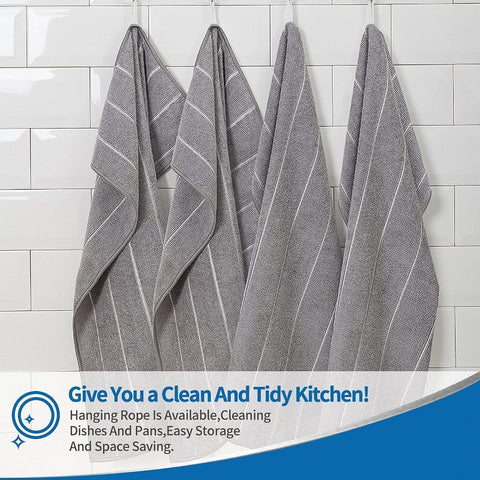 Oversized 26x18 HYER KITCHEN towel ready for large cleanup tasks.