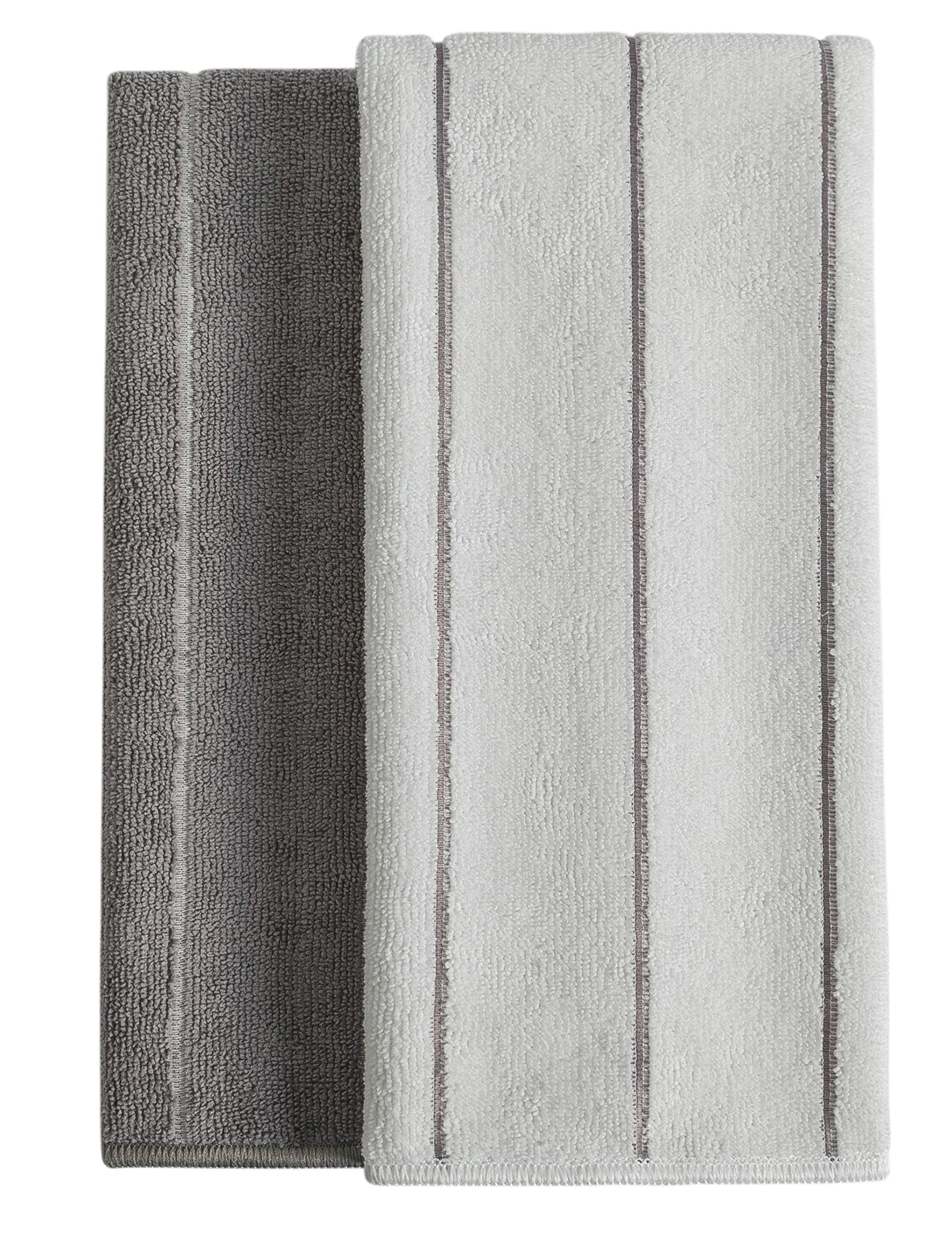 HYER KITCHEN stripe design towels in grey and white for drying