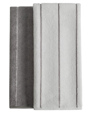 HYER KITCHEN stripe design towels in grey and white for drying
