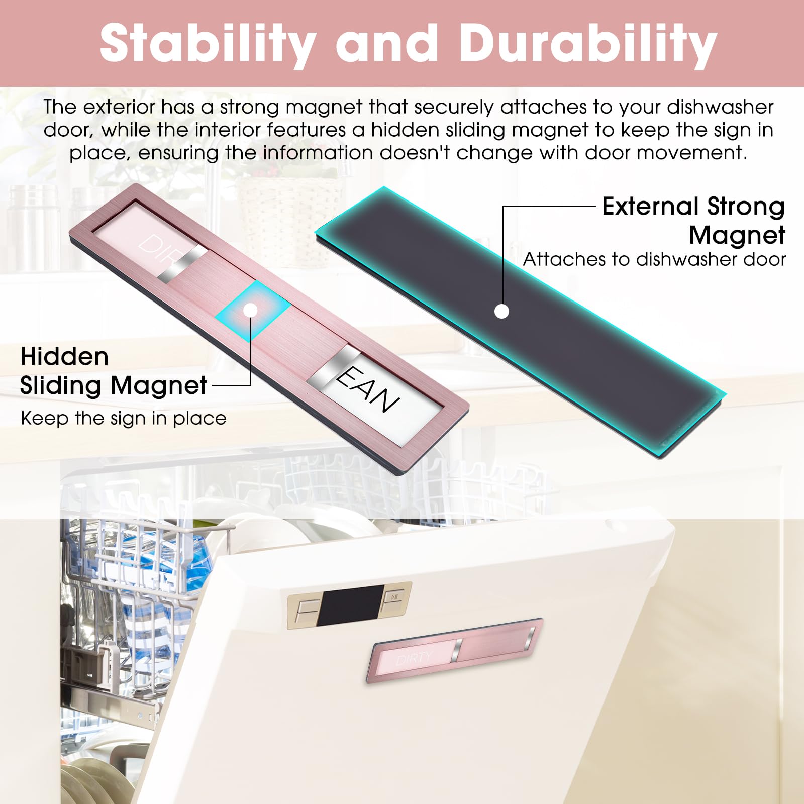 HYF DESIGN double magnet locking keeps the sign securely in place.