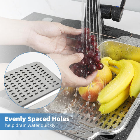 Hygie Rinse dishwasher-safe colander for quick cleanup.