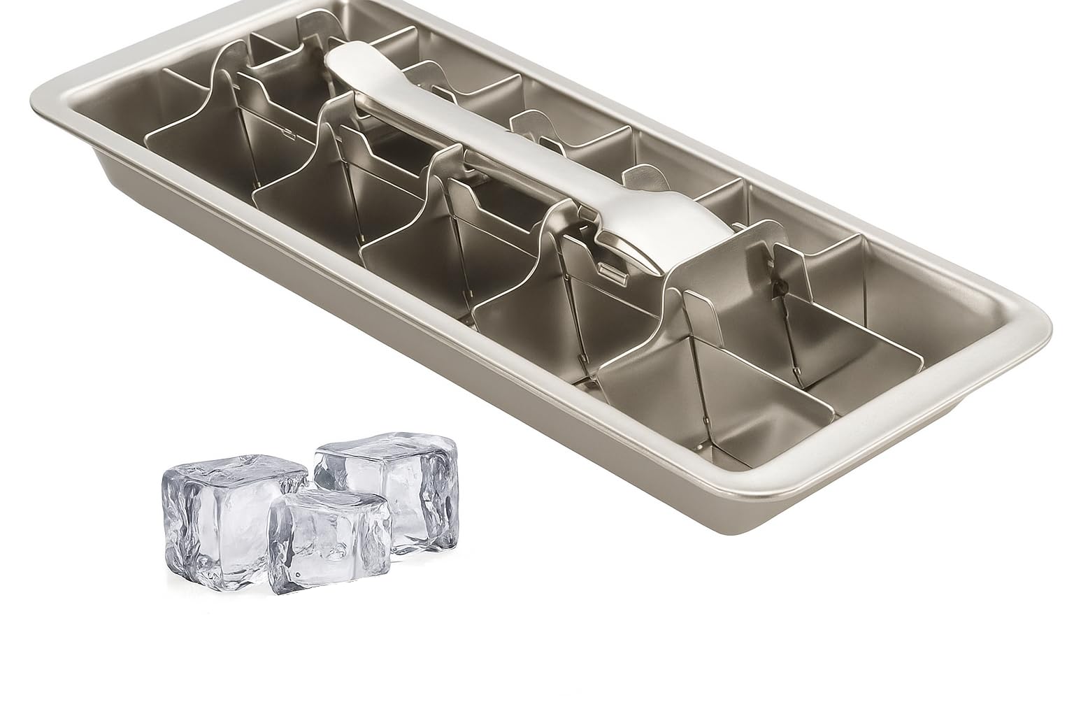 HYICE easy-release ice tray with release handle lets you pop out cubes smoothly