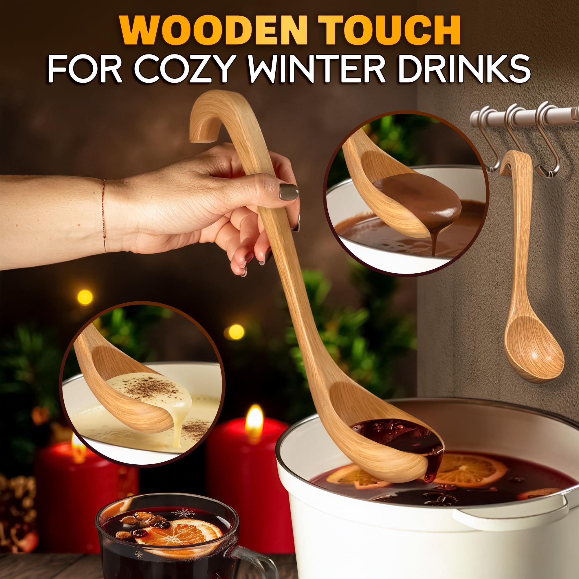 HYQO pair of ladles ideal for everyday kitchen serving and catering tasks