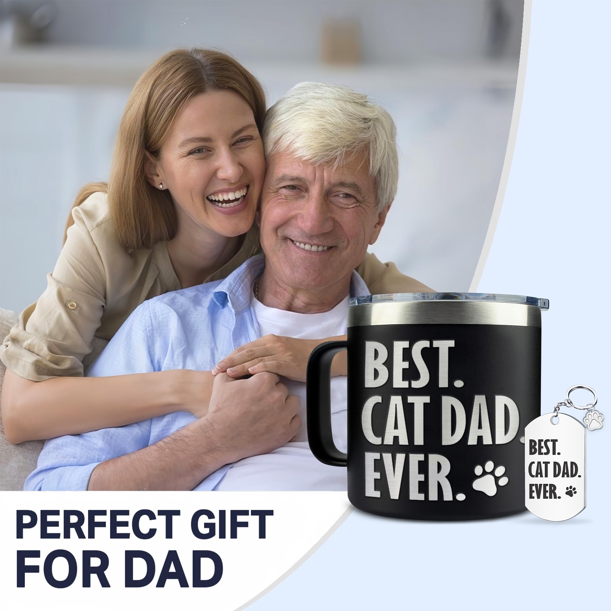 Hyturtle cat dad mug handle grip highlighting comfortable non-slip hold