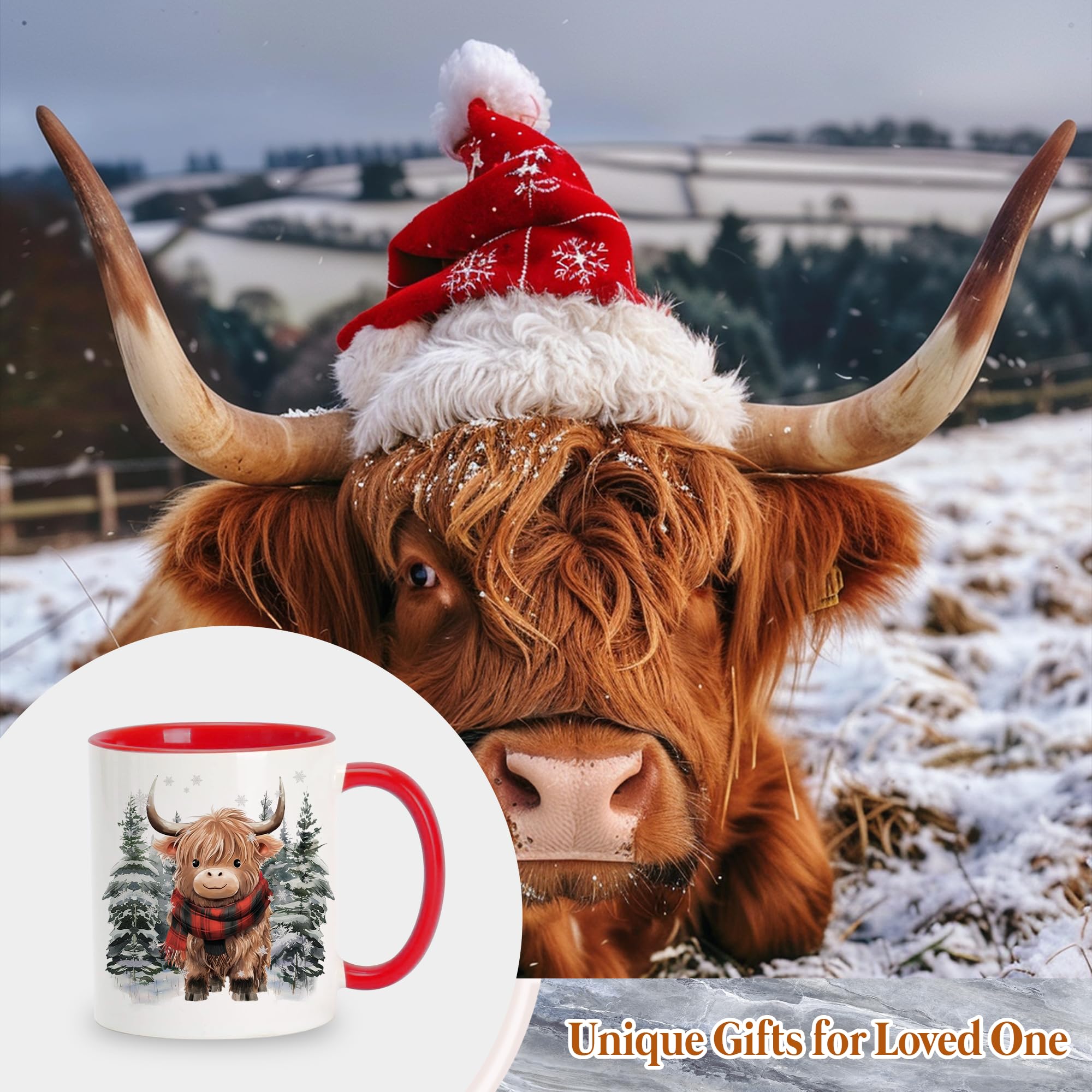 Hyturtle Highland cow gift idea mug for animal lovers