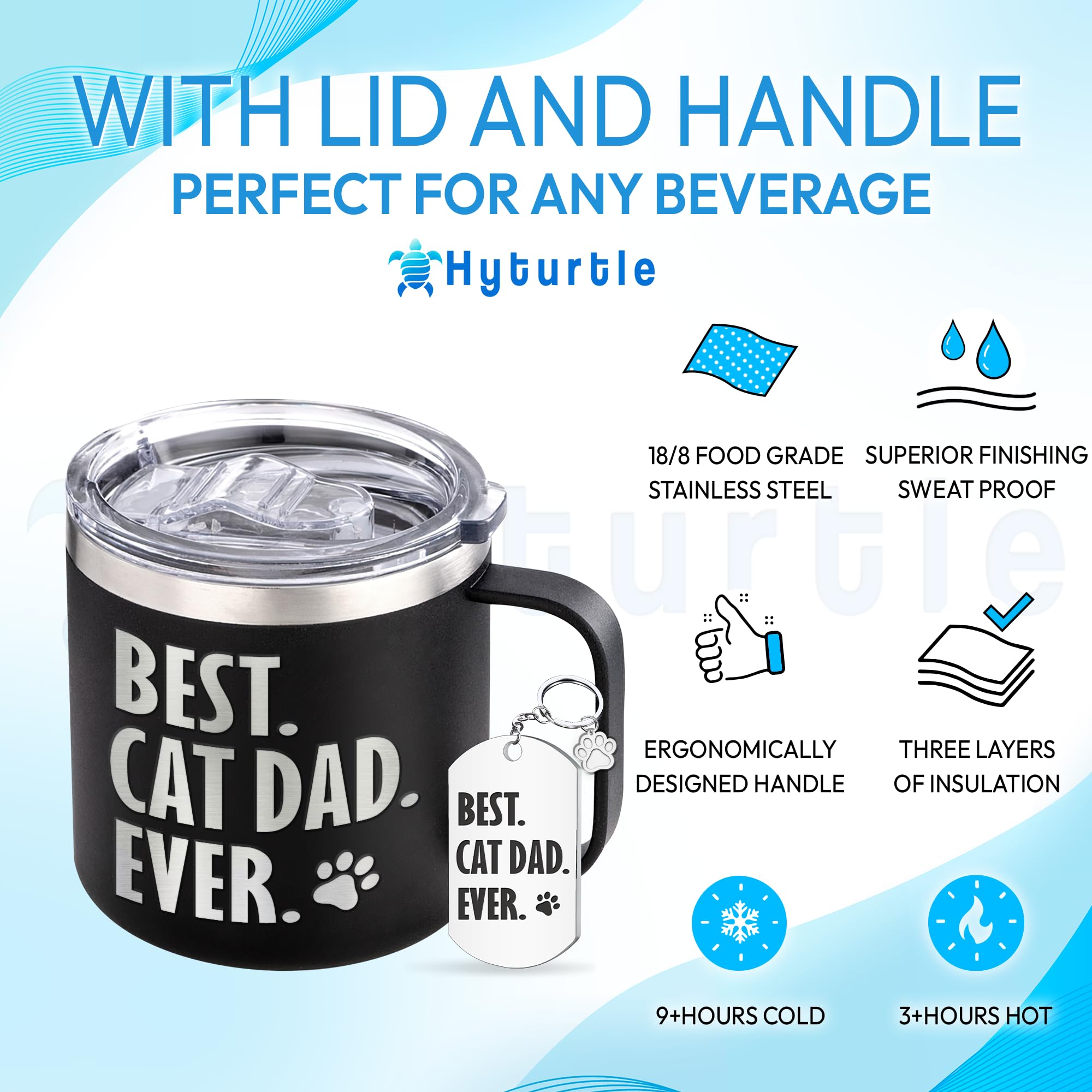 Hyturtle matte black mug offers sleek style and comfortable grip