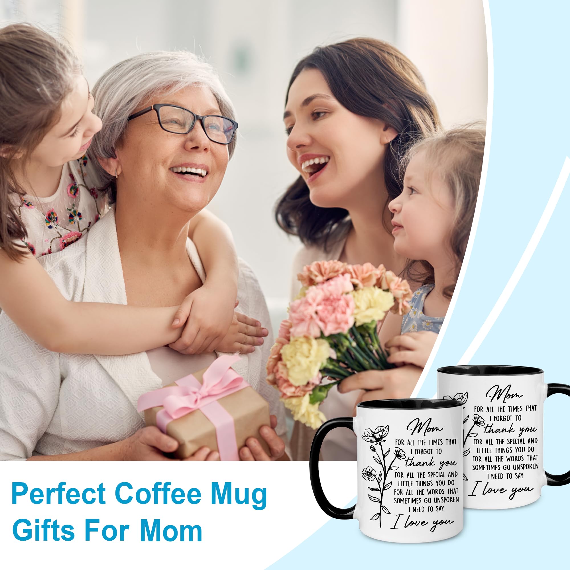 Hyturtle Mom mug being held by hand emphasizes easy-grip handle.