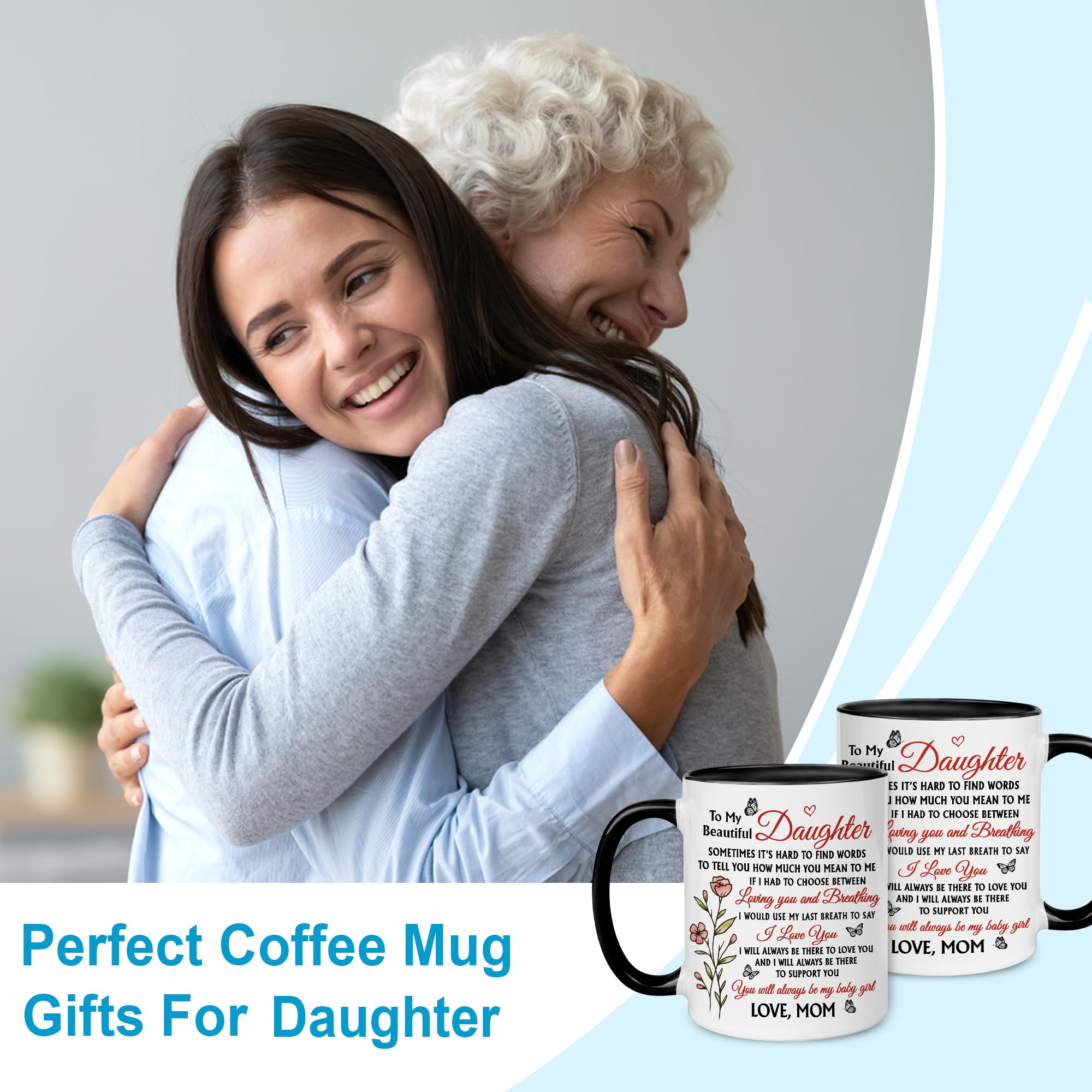 Hyturtle To My Daughter mug back view showing message for mom and daughter moments