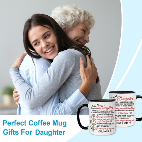 Hyturtle To My Daughter mug back view showing message for mom and daughter moments