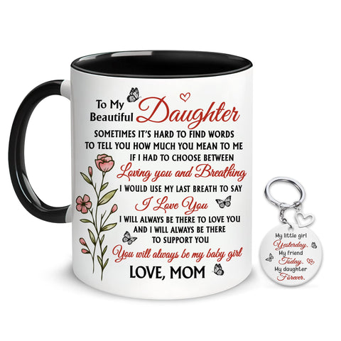 Hyturtle To My Daughter mug front view with dual-side print for everyday inspiration
