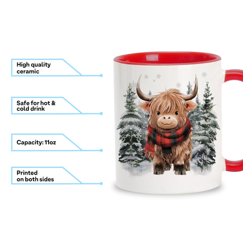 Hyturtle Highland cow mug handle close-up with easy grip