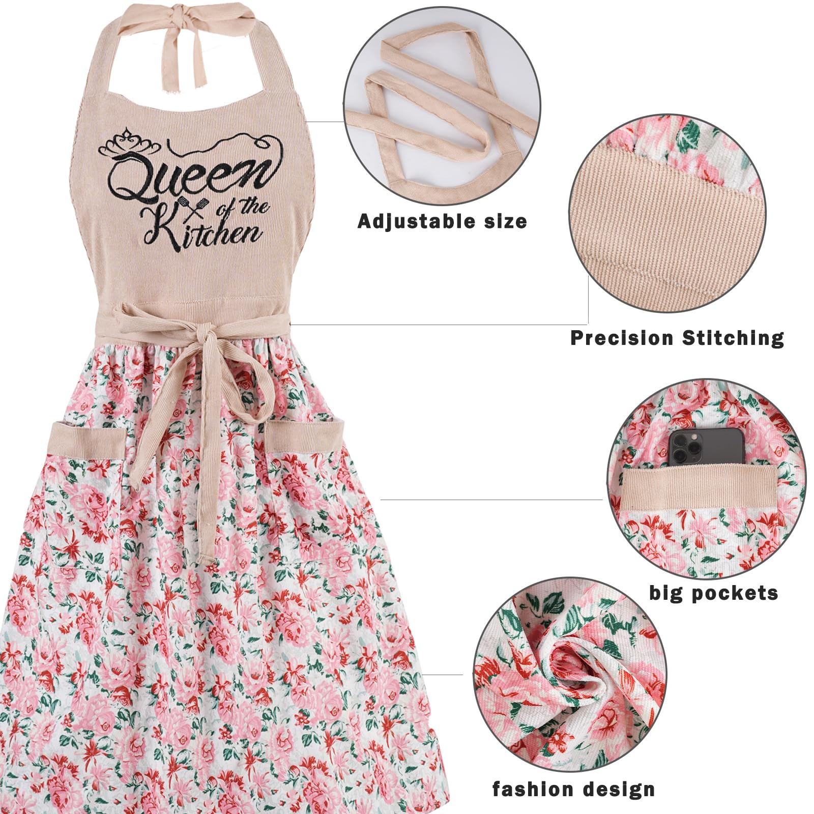 HYVOROS Apron with splash protection for messier cooking and crafts.