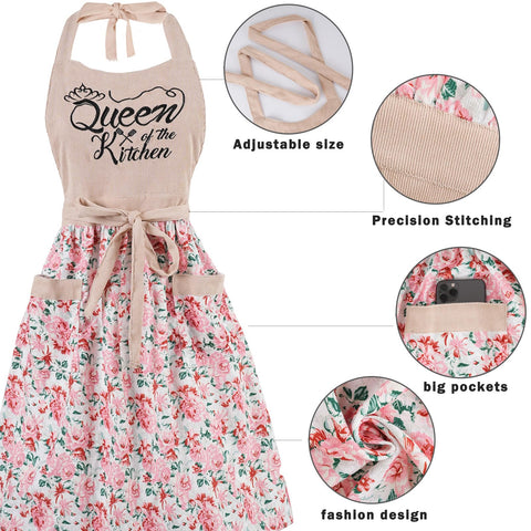 HYVOROS Apron with splash protection for messier cooking and crafts.