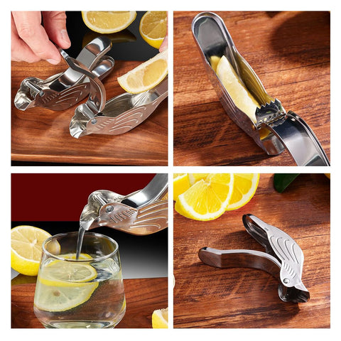 HyzaPhix portable manual citrus juicer extracts fresh juice from lemons and limes.