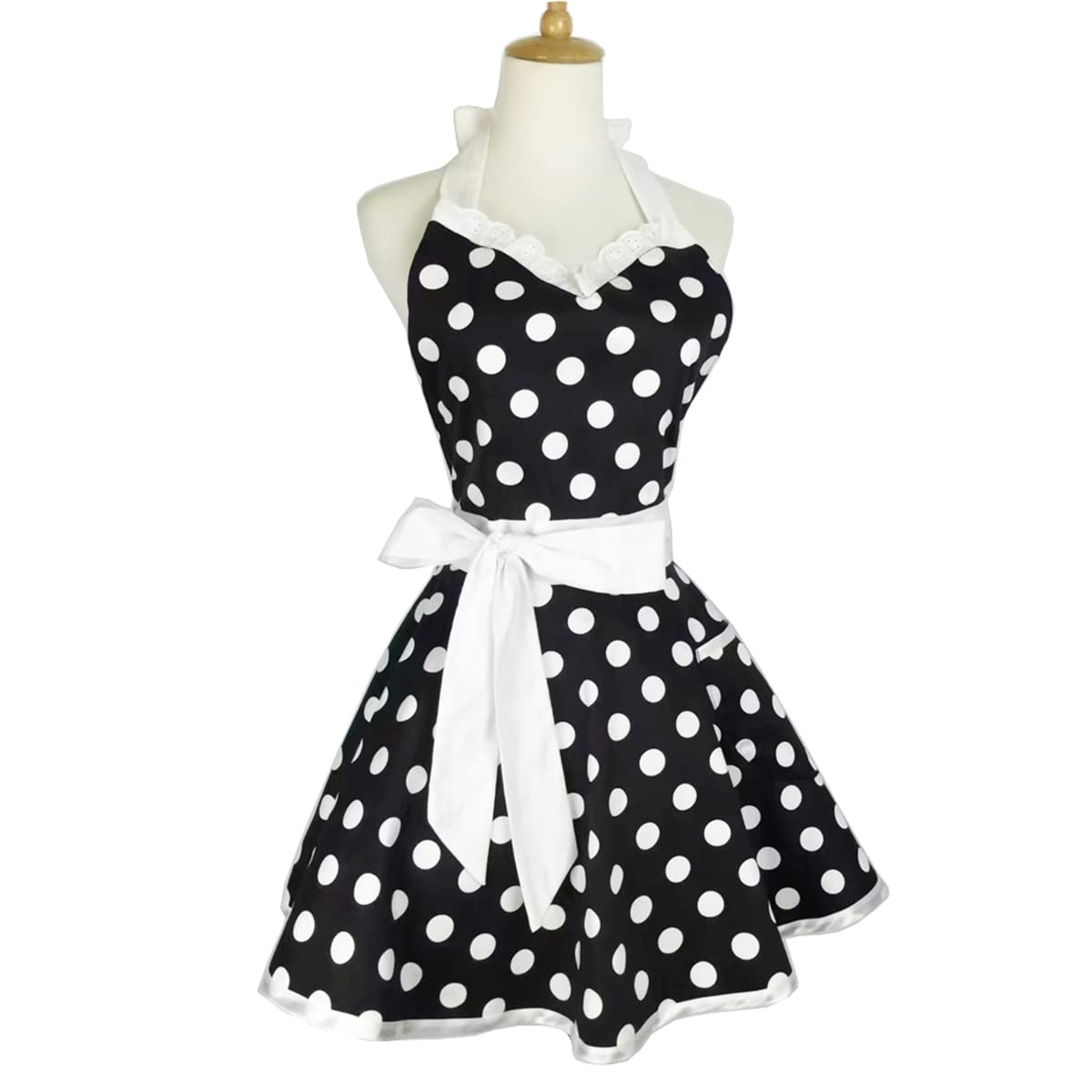 Hyzrz retro black apron suitable as workwear for restaurants and cafes.