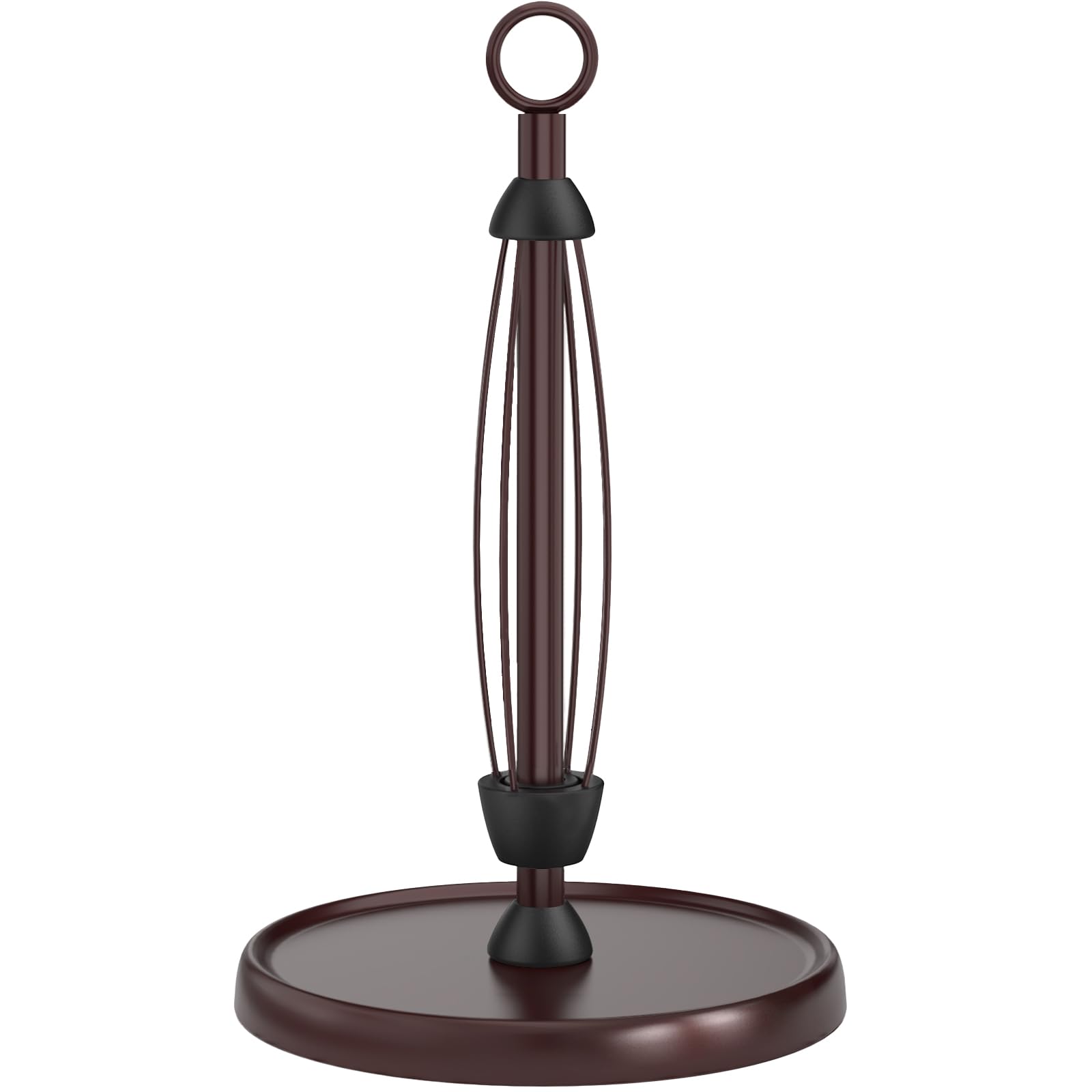 HZE oil rubbed bronze paper towel holder, top view, stable and stylish.