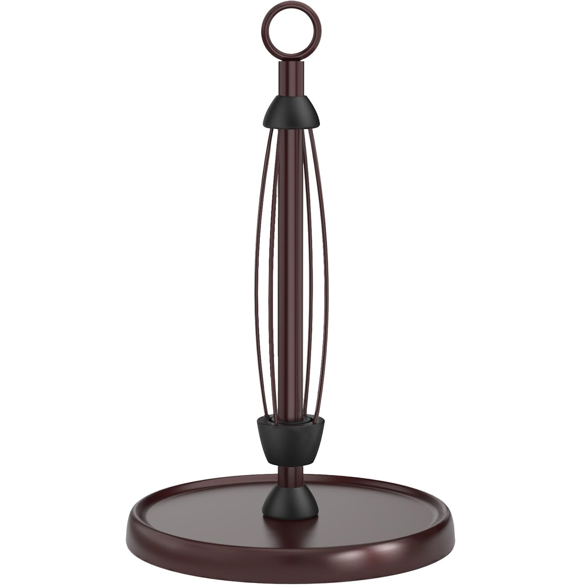 HZE oil rubbed bronze paper towel holder, top view, stable and stylish.