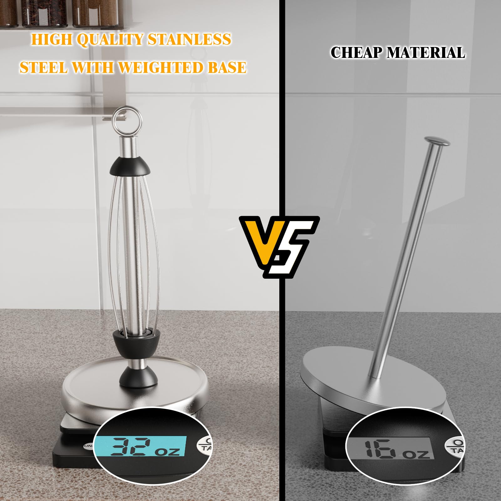 HZE tall holder at 13.3 inches with 6.8 inch base footprint