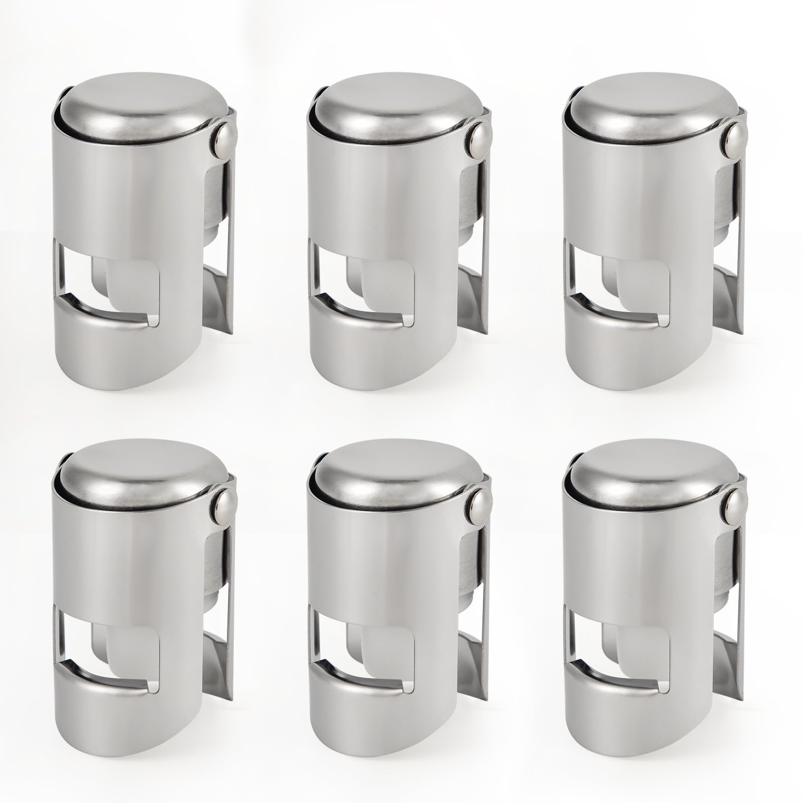 I-MART Prosecco stopper in silver seals the bottle and preserves fizz.