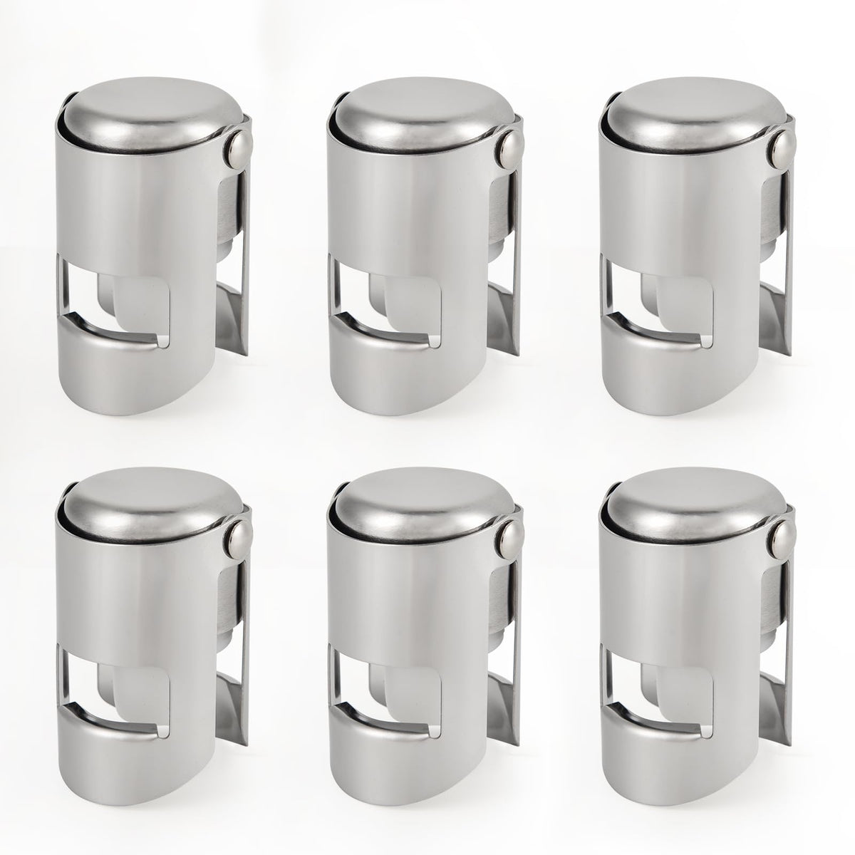 I-MART Prosecco stopper in silver seals the bottle and preserves fizz.