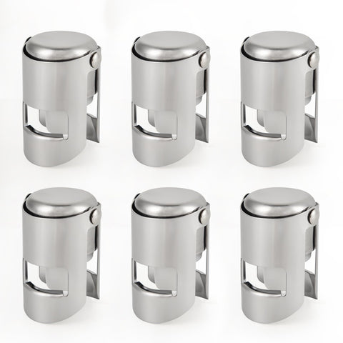 I-MART Prosecco stopper in silver seals the bottle and preserves fizz.