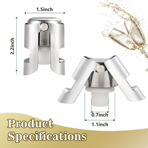 I-MART reusable stopper with chrome finish for repeated wine sealing.