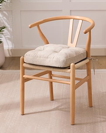 IASEAHK memory foam cushions, beige, side angle highlights versatile support.