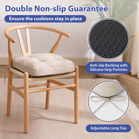 IASEAHK removable cover cushions, beige, easy machine-wash maintenance.