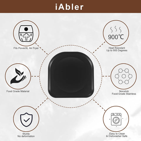 iabler original air fryer drip tray for PowerAirFryer Pro 6qt keeps juices away from heating element