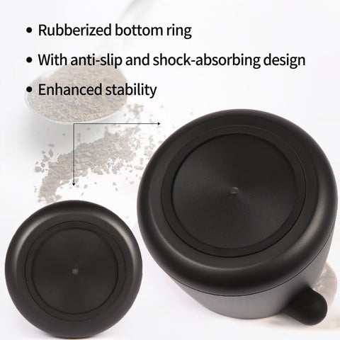 IAOSEN knock box anti-slip base stabilizes on the counter.